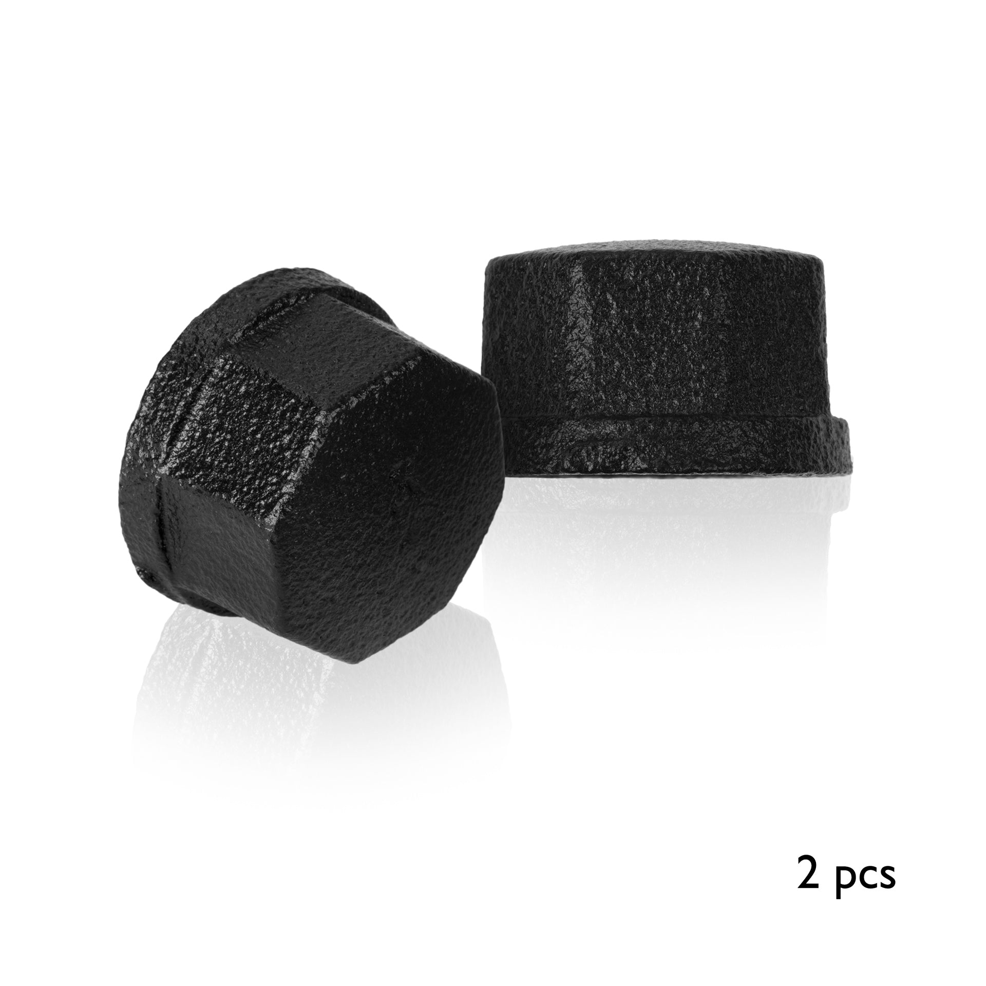 Schraubkappen, schwarz - 2er Set
