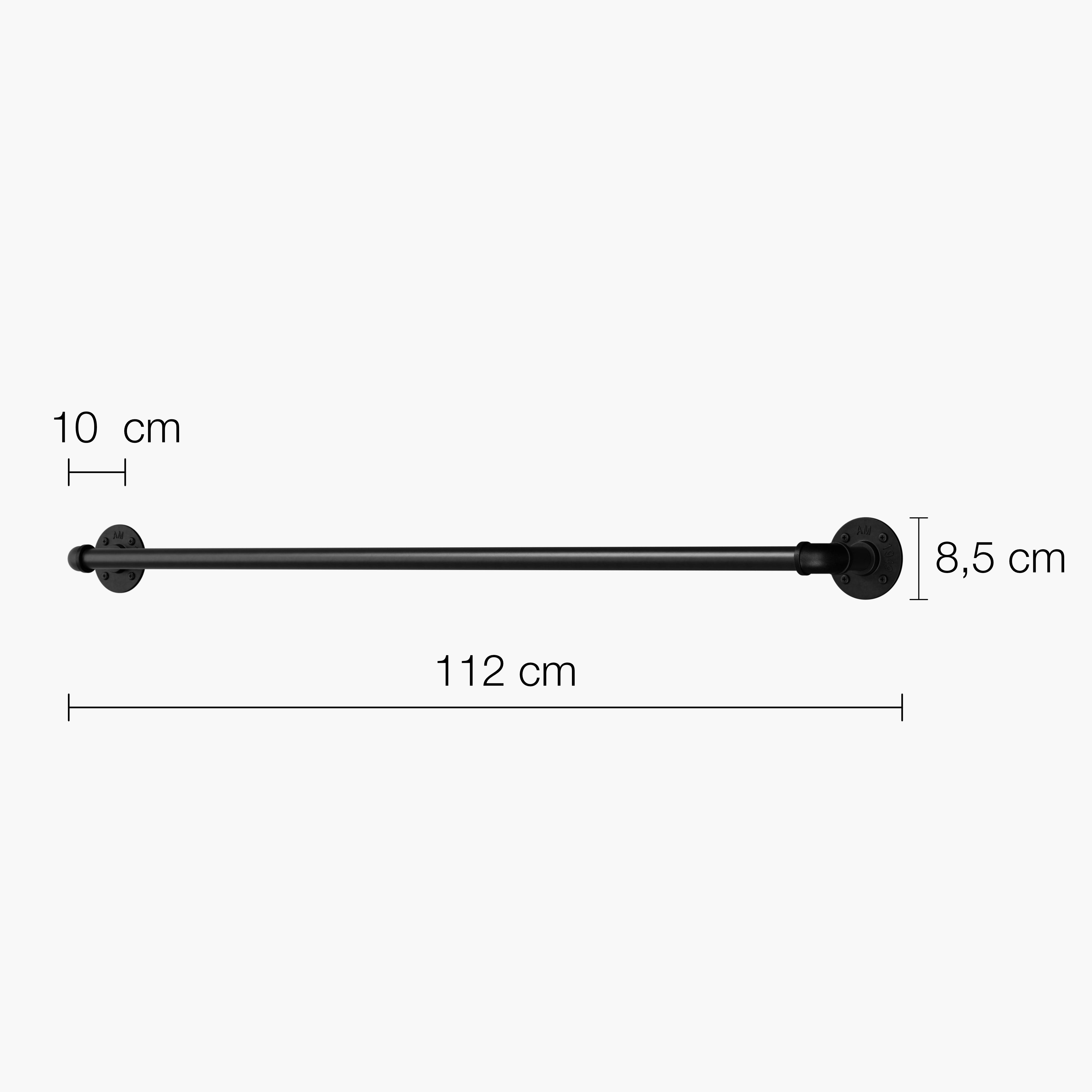 NOAK IV - Handlauf, schwarz, 100 cm
