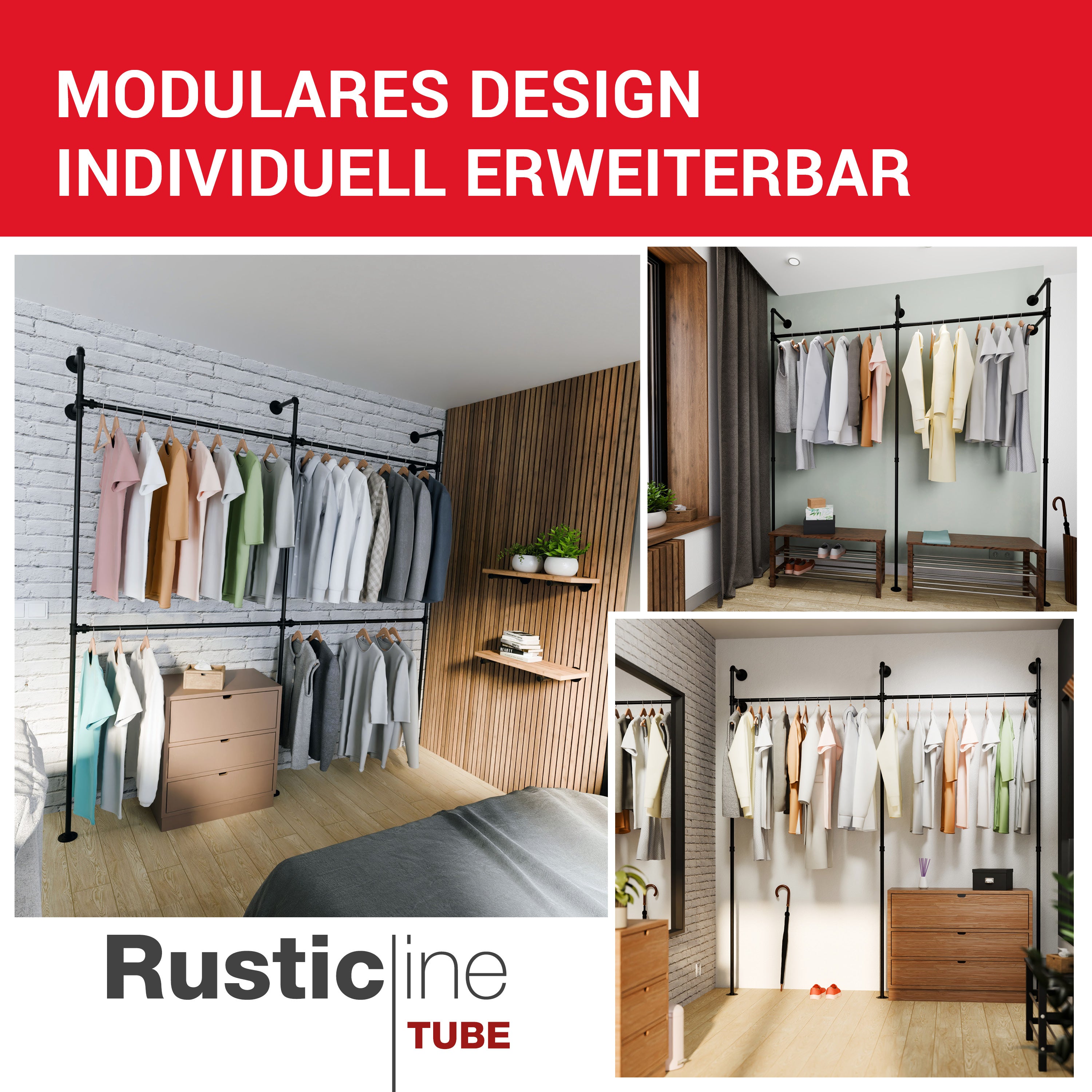 DARIO II DOPPELT Garderobenset - 222x230 cm